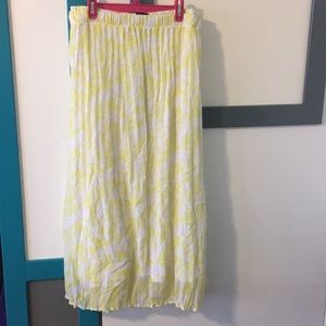 Yellow and white skirt